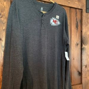 NWT Kansas City Chiefs L/S Henley size L